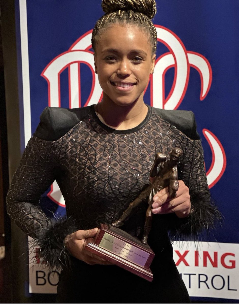 Another unbelievable achievement for @tashatf12 winning the British Fighter of the Year👑 Becoming the first Female to win this prestigious award and making history in the process, what a year it’s been for her and @gallaghersboxinggym #missgb #gallaghersgym #historymaker #boxing