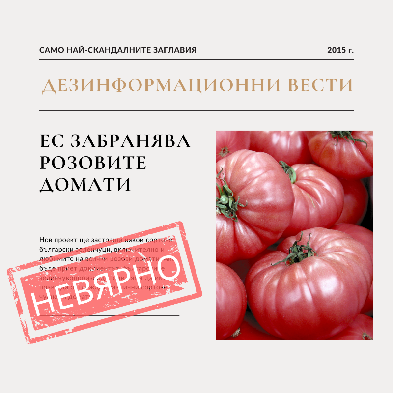 ECinBulgaria's tweet photo. 🚫 Скандално! ЕК забранява на българите мусаката, розовите домати, ракията, православието! 

🤔 Наистина ли?!

Вижте разобличени някои от популярните дезинформационни наративи на тема ЕС в България от миналото, както и няколко, които са актуални и в момента.👇

#НеСеЗаблуждавайте