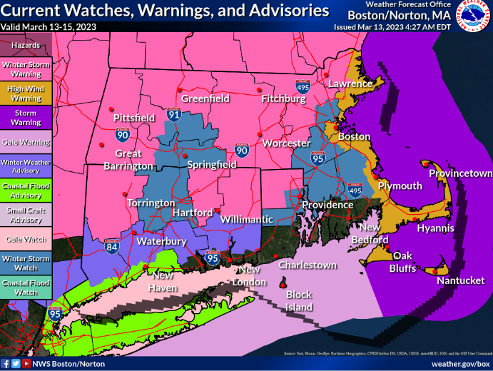 NWSBoston's tweet photo. Powerful coastal storm will bring several impacts late tonight thru early Wed. Greatest impacts are wet snow weighing on trees &amp; powerlines &amp; damaging wind gusts. Coastal flooding near the Tue PM high tide.

Latest snow &amp; wind gust forecast, weather headlines &amp; Key Points: https://t.co/fFQPhA1OjL