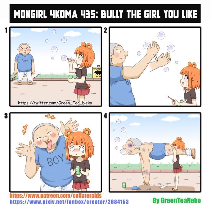 モンガール4コマ435 - 好きな女の子を虐めます
MonGirl 4koma 435 - Bully the girl you like
魔物娘4格漫画435 - 欺负喜欢的女孩
https://t.co/wbKEKuJ3t2
https://t.co/Zi98I5CKmV 