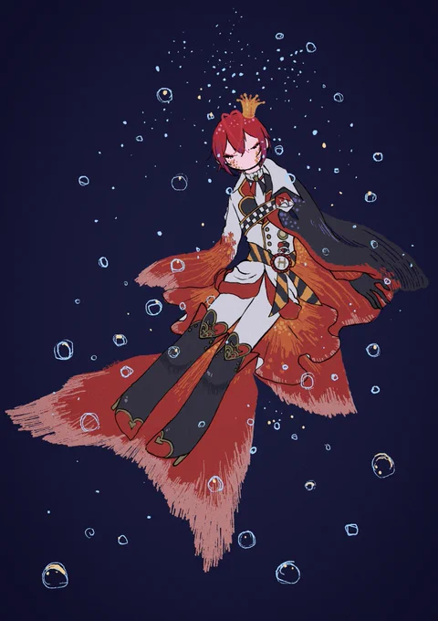 #ツイステファンアート #twstファンアート 金魚ちゃん 