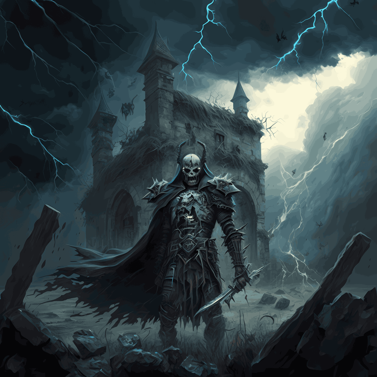 Death Knight in Thunderstorm
#ai #aiart #midjourney #armor #digitalart #epic #knight #medieval #medievalarmor #medievalart #medievalknight #armorfantasy #knightwarrior #knightarmor #knightcharacter #thunderstorm #castle #ruins #lightning #bolt #lightningstorm #dark #darkness