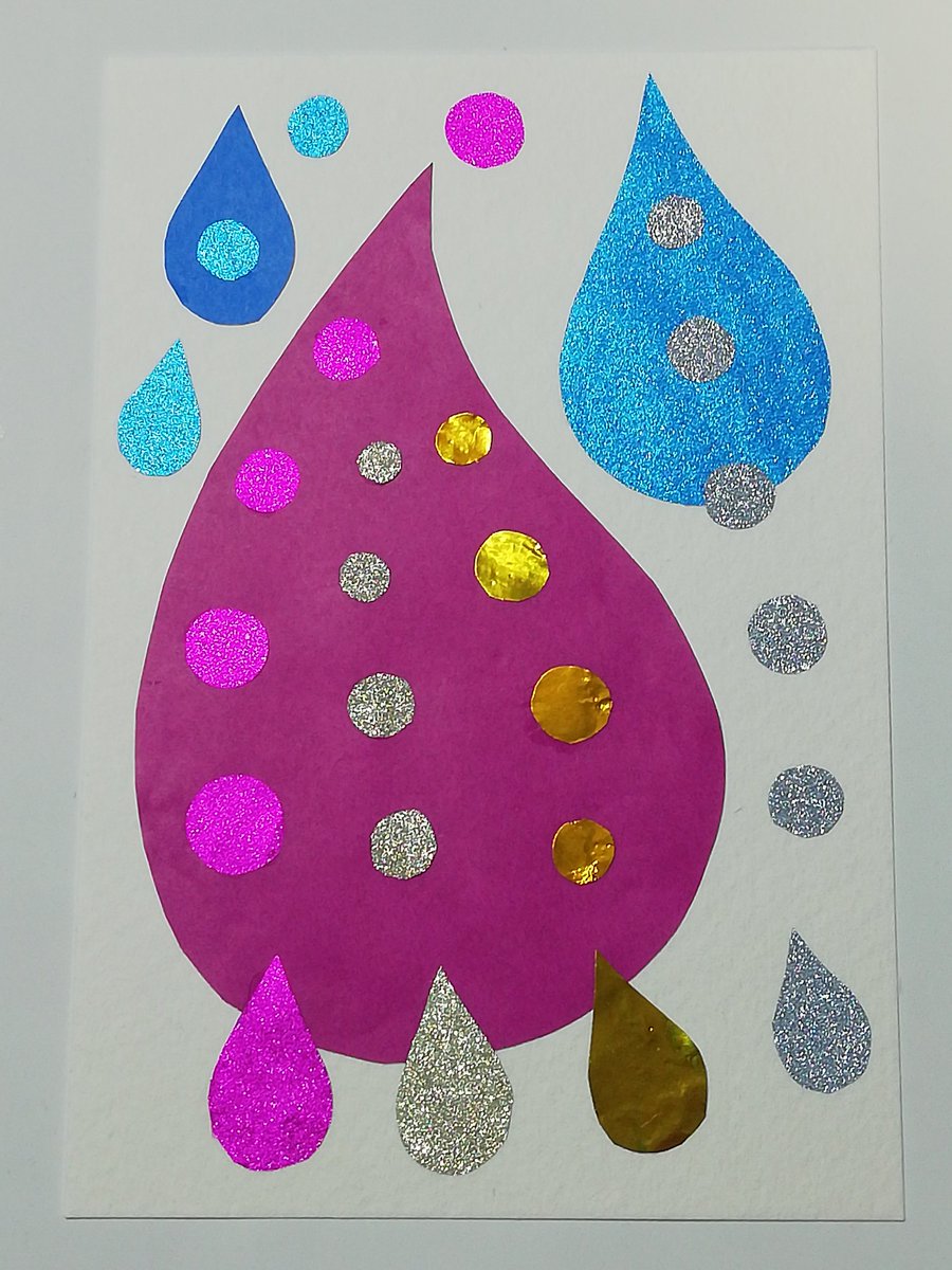 Lilium6lily's tweet image. 「は〜るよこい展」より。貼り絵。折り紙を使って。ダイソーのグリッターちよがみも使いました。
 #は〜るよこい展
 #ギャラリー藏
 #大阪市都島区 #京橋
 #貼り絵 #ポストカード
 #postcard #ダイソー
 #グリッターちよがみ #art
 #アート好きな人と繋がりたい
