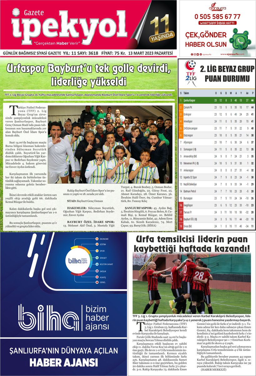 gazeteipekyol's tweet image. 📌#FELAKETİN GÖRÜNMEYEN YÜZÜ: 
BİN 250 #HAYVAN DEPREMDE #TELEF OLDU
📌‘#CHP’YE YAKINLAŞTIĞI’ İDDİALARINA #AK #PARTİ URFA #MİLLETVEKİLİ AKAY’DAN SAVUNMA
📌URFA #TEMSİLCİSİ LİDERİN PUAN KAYBETTİĞİ HAFTADA KAZANDI!
📌#BORÇ #YAPILANDIRMASI KARARI RESMİ GAZETE'DE