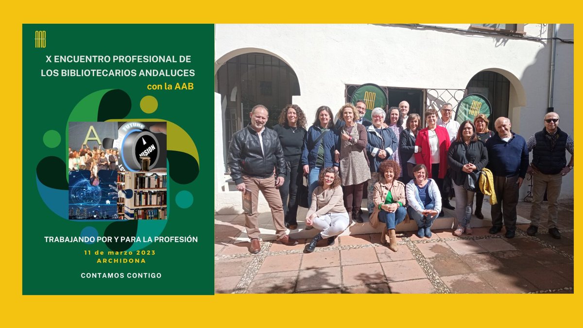 asociacionbibli's tweet photo. #BuenosDias, iniciamos el lunes dando las gracias a todos los participantes en el Encuentro profesional de los bibliotecarios andaluces con la AAB.
Una intensa jornada de trabajo la del pasado sábado.
¡Gracias por vuestro compromiso!
¡Juntos somos más fuertes! 💪
#10EncAAB https://t.co/u7x8BFrPra