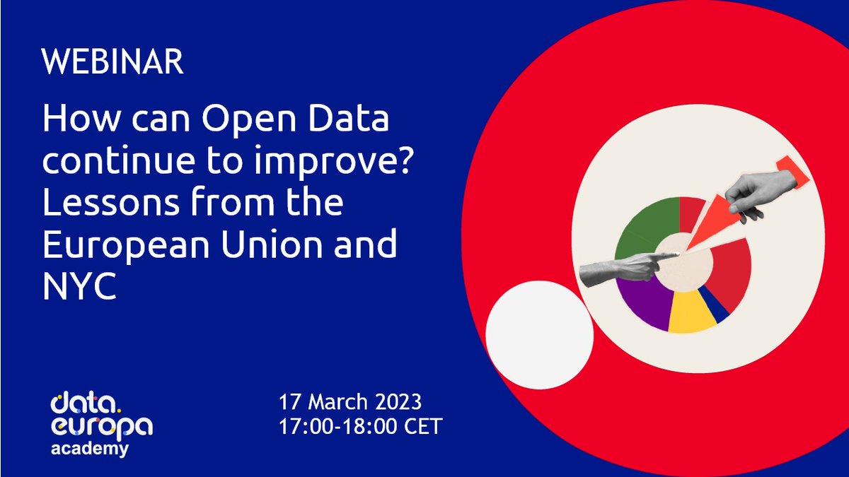 This week is the NYC #OpenDataWeek where we will give a webinar on 17 March 2023 17-18 CET on the improvement of #EUOpenData, best practices and how to better measure the impact. 

Register asap and join us 👉  bit.ly/3F8bD2m 

#EUOpenData