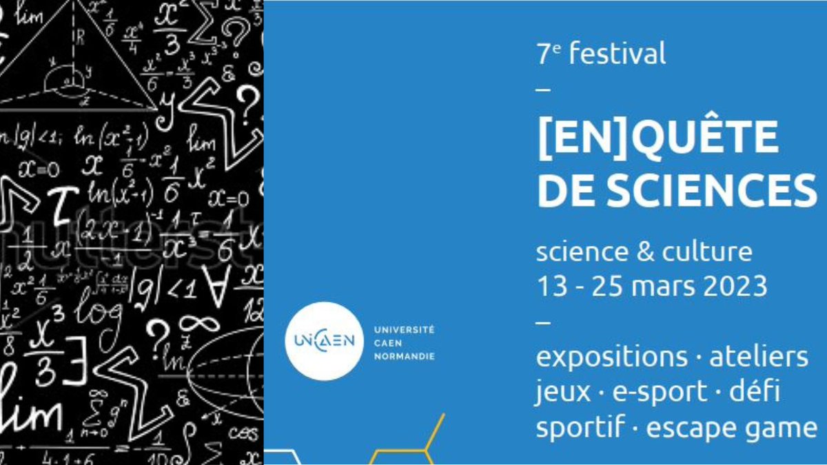 BibUnicaen's tweet photo. [En]Quête de Sciences
Chaque jour, venez résoudre une énigme mathématique !
Animé par Emmanuelle Féaux de Lacroix #LMNO @Universite_Caen, ce jeu est proposé dans les BU Rosalind-Franklin, campus 2 &amp; Blanche-Maupas, @VilleCherbourg 
Du 13 au 17 mars
https://t.co/BiJrddQw22 https://t.co/2NLUkFjuZ2