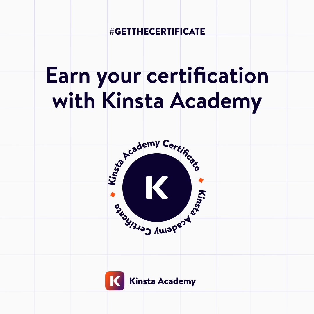 KinstaAcademy's tweet photo. * Adds to resume * 

Show that you have the skills needed to succeed in competitive career fields with a #KinstaAcademy certification. 🍎 

From WordPress to WooCommerce to Node.js and more, there's a lot to learn... and all courses are 100% free 😌 https://t.co/LkueHgwMlD https://t.co/CcUSDaQKXV