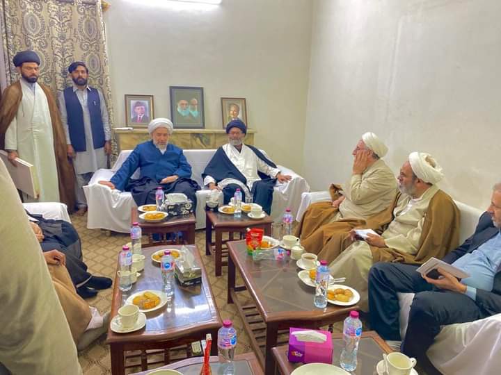 TeamTehreek's tweet photo. راولپنڈی:
قائد ملت جعفریہ پاکستان آیت اللہ سید ساجد علی نقوی سے سربراہ جامعۃ المصطفی العالمیہ ڈاکٹر علی عباسی کی اعلی سطحی وفد کے ہمراہ ملاقات
 #TeamTehreek #QuaidSajidNaqvi #sucpakistan #IslamiTehreekPakistan https://t.co/zuHilDZRvr