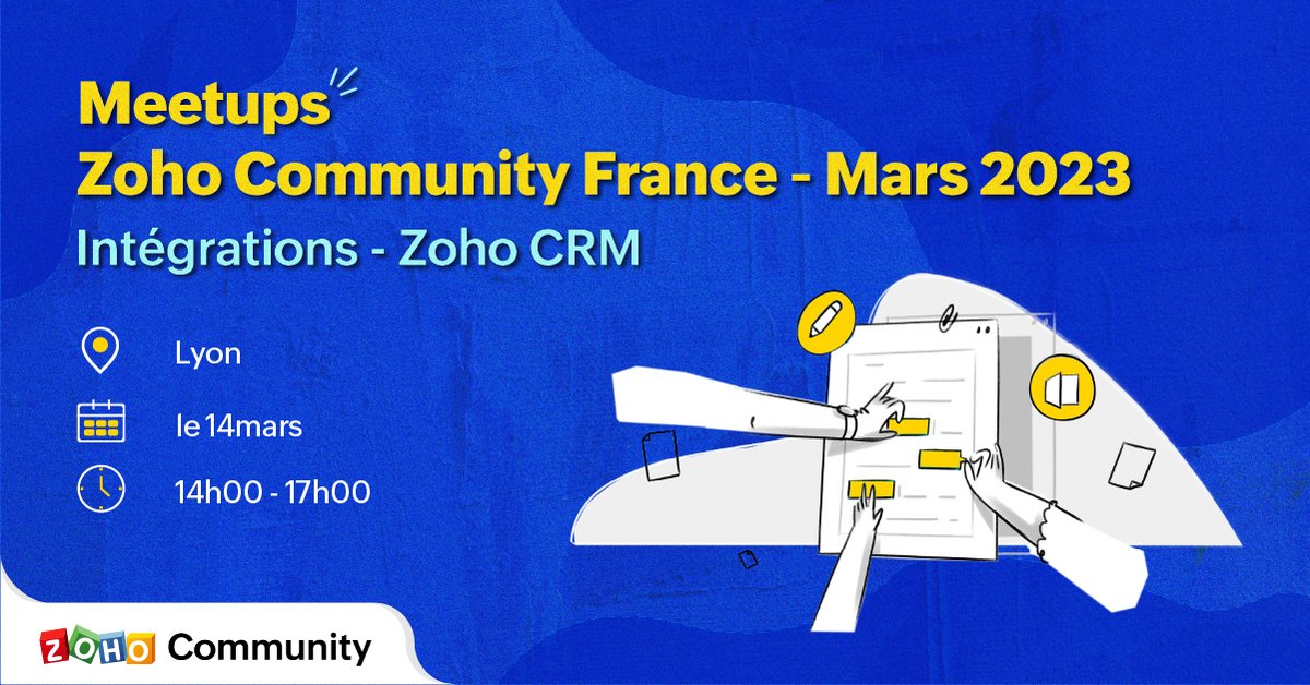 ZohoFrance's tweet photo. Notre dernière date de Meet Up arrive à grand pas !
Nous débarquons demain à Lyon pour terminer en beauté cette série de meet ups. Il est encore temps de vous inscrire 👇
https://t.co/ReuC2w5GIu
#zohomeetup https://t.co/74Rha0OtTC