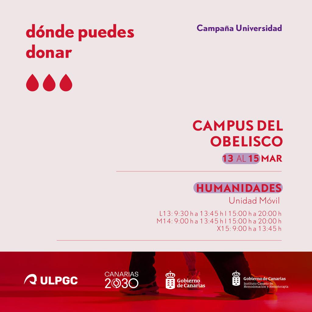 DeftiULPGC's tweet photo. Buenos días! 🌞
En estas fotitos les dejamos la información para aquellas personas que quieran ir a donar sangre en el campus del obelisco 😁
Que tengan un buen día!!! 🌻
#ULPGC #donasangre #Obelis https://t.co/ZnZubOXq52