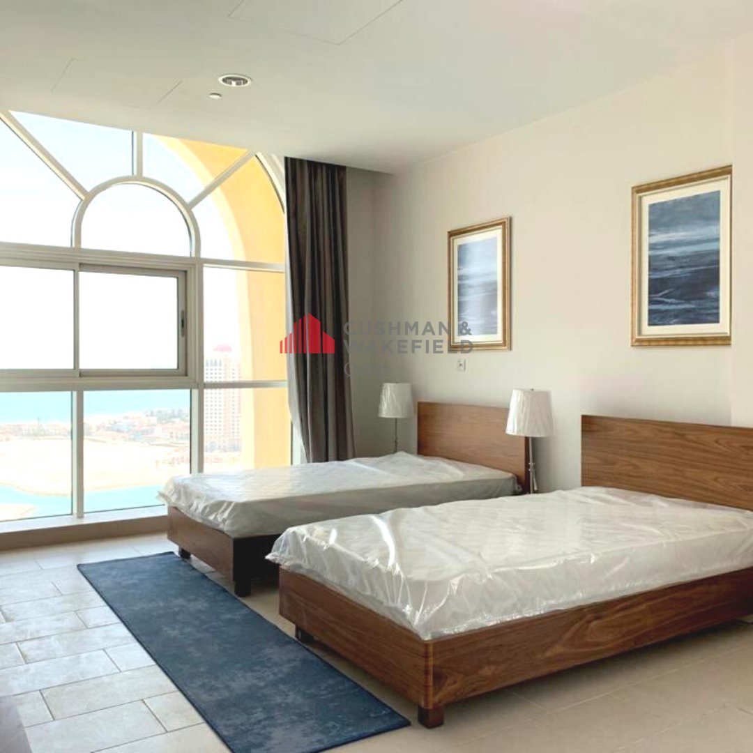 CushwakeQatar's tweet photo. This well-designed, 3 BR+maid’s room features a balcony with Island &amp; sea views you can wake up to. 
* No Commission
* Internet, Cable TV, Qatar Cool &amp; Kahramaa included

Monthly rent: QAR 17,900
Contact: +97433541237
https://t.co/rYgRnd5QQT

#Qatar #Doha #sale #homes #realestate https://t.co/b2xIrvWtYN