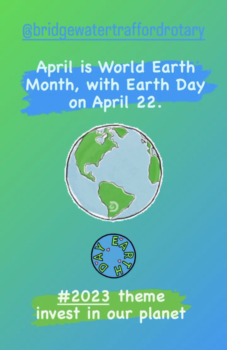 It’s #worldearthday, Apr 22, are you planning anything to invest in our planet At @RotaryTrafford we have no. of initiatives, incl #recycling & #plantingtrees by counting our steps, great for #mentalhealth too @TomWRoss @RotaryGBI @EarthDay #trafford #rotary @treeklyapp