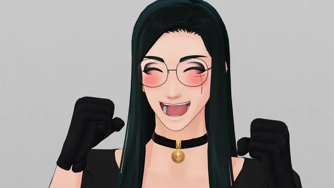 表情モーフ出来た～! 