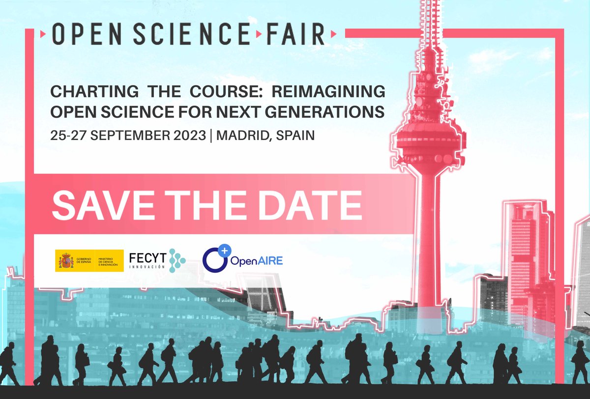 OpenScienceFAIR's tweet image. The #OSFAIR2023 is returning to its lively in-person format this September in Madrid! Our call for proposals opens tomorrow 14 March, and you can already check out this year&apos;s conference topics and tracks here: opensciencefair.eu/call-for-propo…