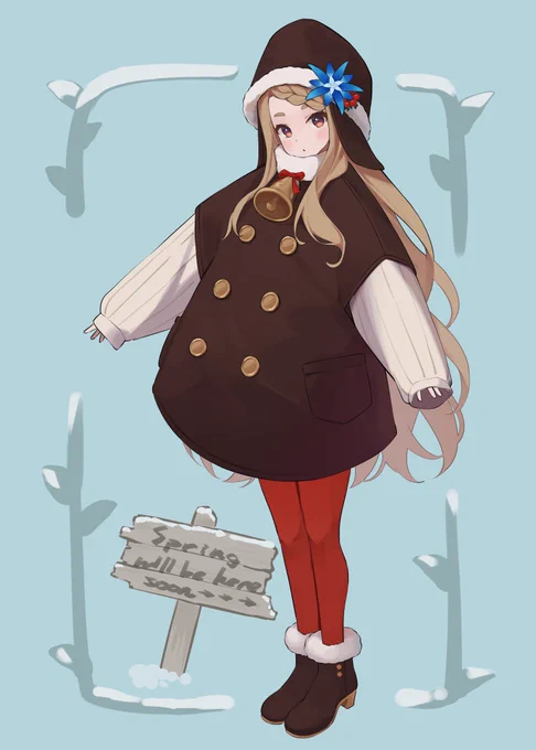 冬の描き納めおでぶちゃん 