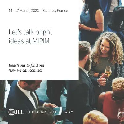 I am pleased to be in Cannes at MIPIM. Our team of experts are looking forward to meeting with you. To connect, please contact me directly, or find out what’s on the agenda here: buff.ly/3ZKnrjI #MIPIM2023 #JLL