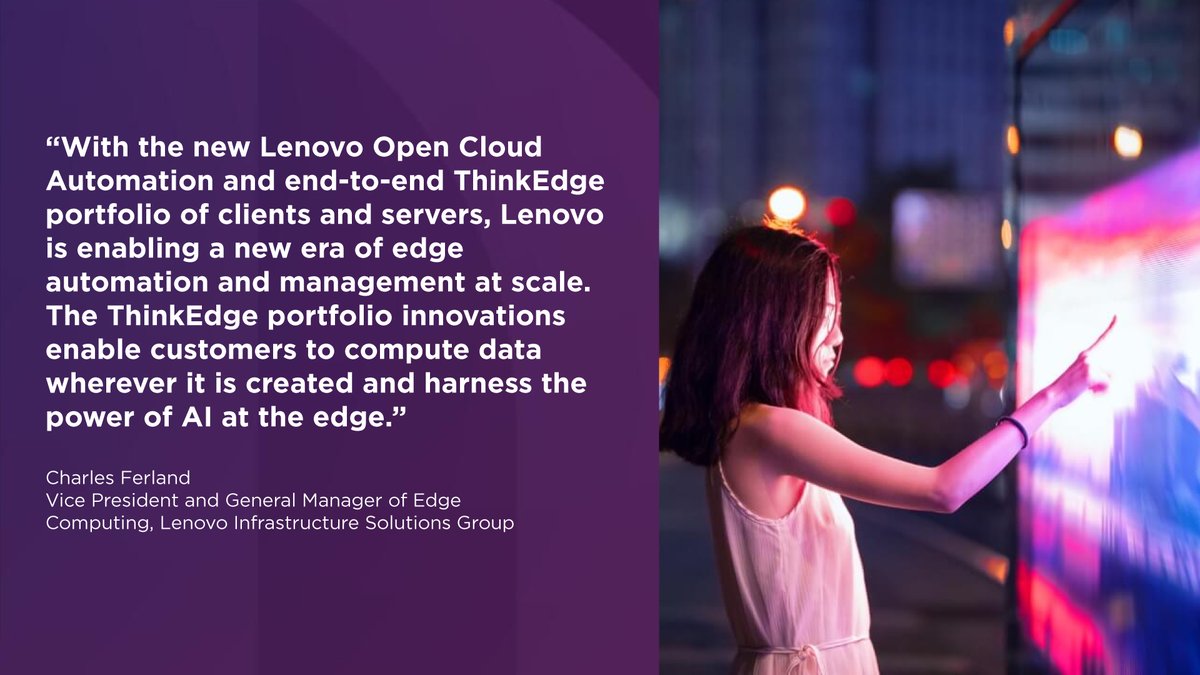 Ella Hulbert (@serversavvyella) on Twitter photo As the need for edge computing grows, customers are facing numerous deployment challenges. <a href="/Lenovodc/">Lenovo Data Center</a> is here for all your #Edge needs.
Here's how we're planning to solve them π
spr.ly/6019322pF
#WeAreLenovo #TheDataCentered #ThinkInnovation As the need for edge computing grows, customers are facing numerous deployment challenges. <a href="/Lenovodc/">Lenovo Data Center</a> is here for all your #Edge needs.
Here's how we're planning to solve them π
spr.ly/6019322pF
#WeAreLenovo #TheDataCentered #ThinkInnovation