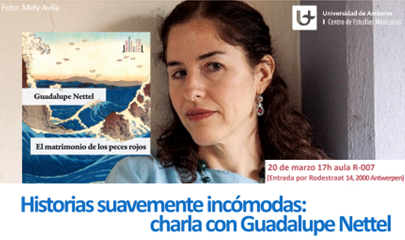 Lo extraño nace a menudo de nosotros mismos... en una semana tendremos el placer de charlar con <a href="/nettelg/">Guadalupe Nettel</a> en vivo y a todo color. ¡No se lo pierdan! 20 de marzo, 17h, Universidad de Amberes. Inscripciones: forms.uantwerpen.be/en/cms/catedra…