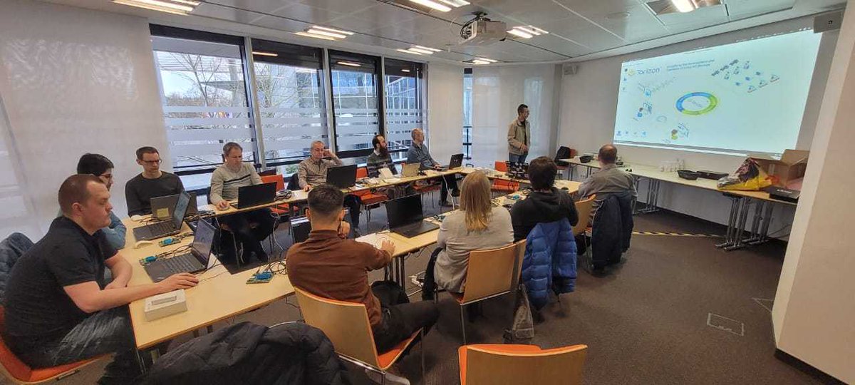 Toradex's tweet image. Our #Torizon boot camp is underway in #Nuremberg! Leading trainer @sergioprado works his magic in this one-day exclusive training session.

#EmbeddedLabworks #Verdin #iMX8MPlus #SoM #YaviaCarrierBoard #EW23 #EmbeddedWorld #EmbeddedWorld2023 #TorizonBootCamp #IndustrialLinux