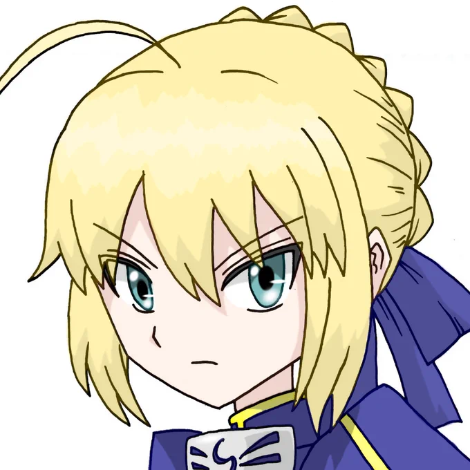 セイバーの落書き。Fate知ってる人どれくらいいるかな 