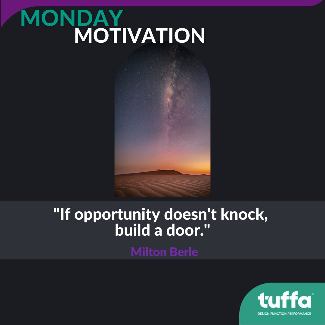 TuffaTanks's tweet image. Create your own opportunities 🌠 Here's a Monday morning boost to help with those weekend blues. #mondaymotivation #quoteoftheday #tuffa #tanks