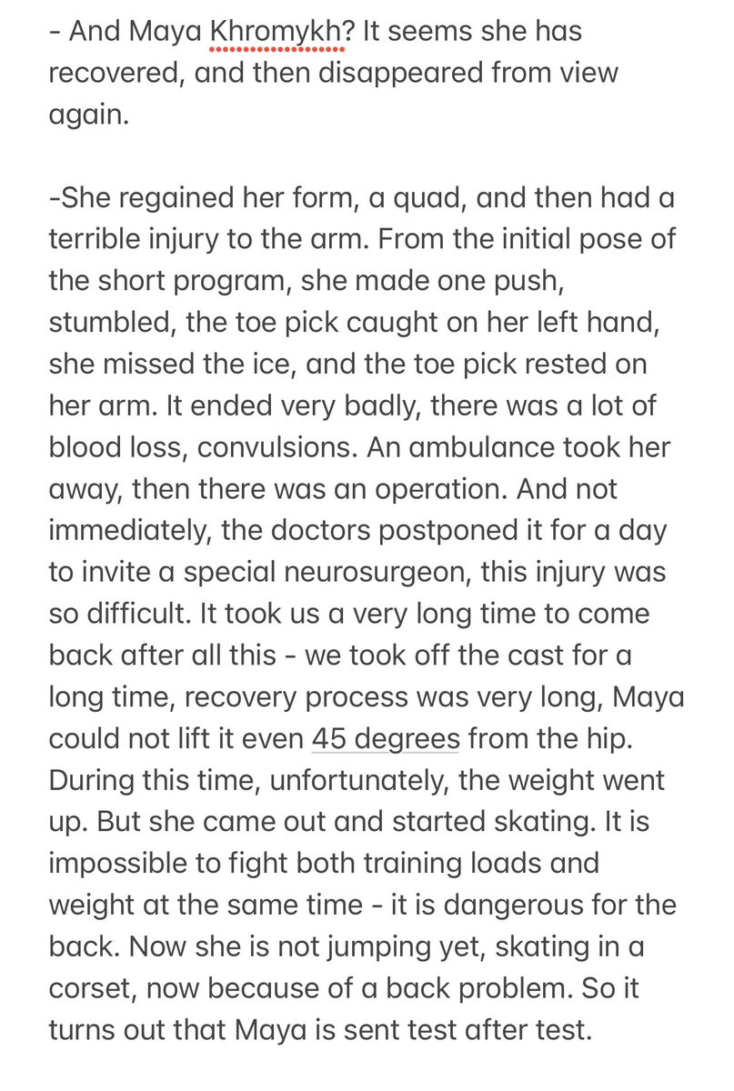 everxmores's tweet photo. tutberidze on what happened to maya. this is one of the scariest things i’ve ever read from that camp. that woman is not seeing heaven https://t.co/pTOrjNjZX0