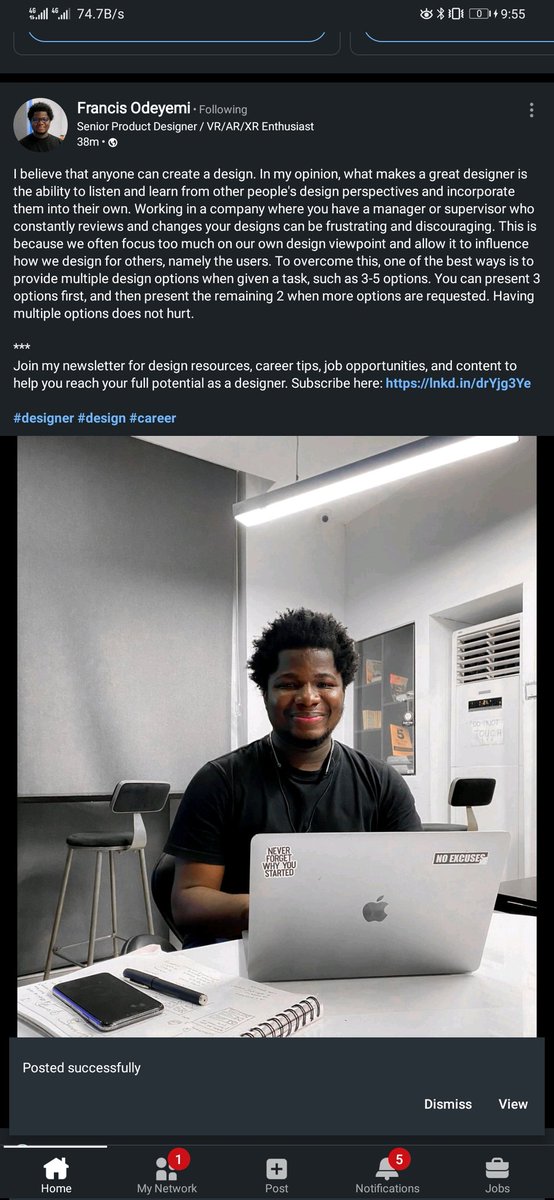 _cayode's tweet image. I just learnt something amazing from this post and I&apos;m sure you&apos;ll learn more if you join his newsletter.

Thanks, @FrancisOdeyemi 

#designtalks #techtalks #tech #newsletter #articles #inspiration