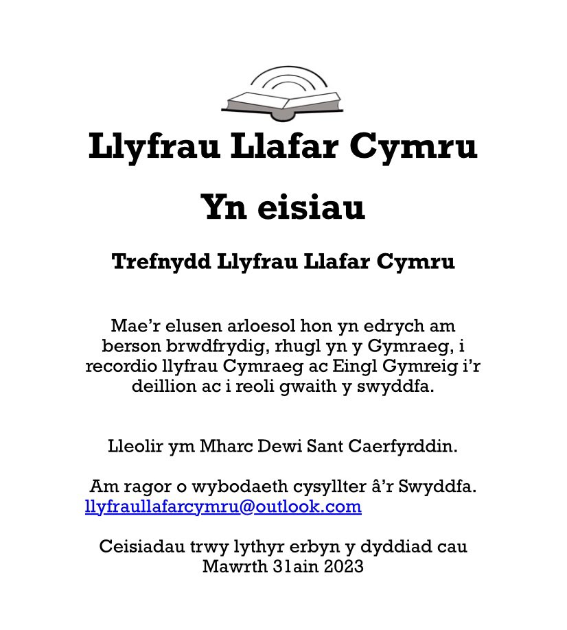 Llyfrau Llafar Cymru (@llyfraullafarcy) on Twitter photo 