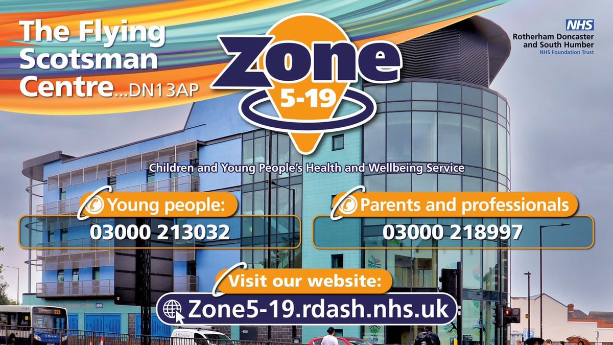 Our Single Point of Contact is open 9-5pm Monday to Friday. Our Drop in clinics at the Flying Scotsman Centre is open as usual the opening times can be found on our website along with more information about our service zone5-19.rdash.nhs.uk
#zone5to19 <a href="/rdash_nhs/">RDaSH NHS FT</a>