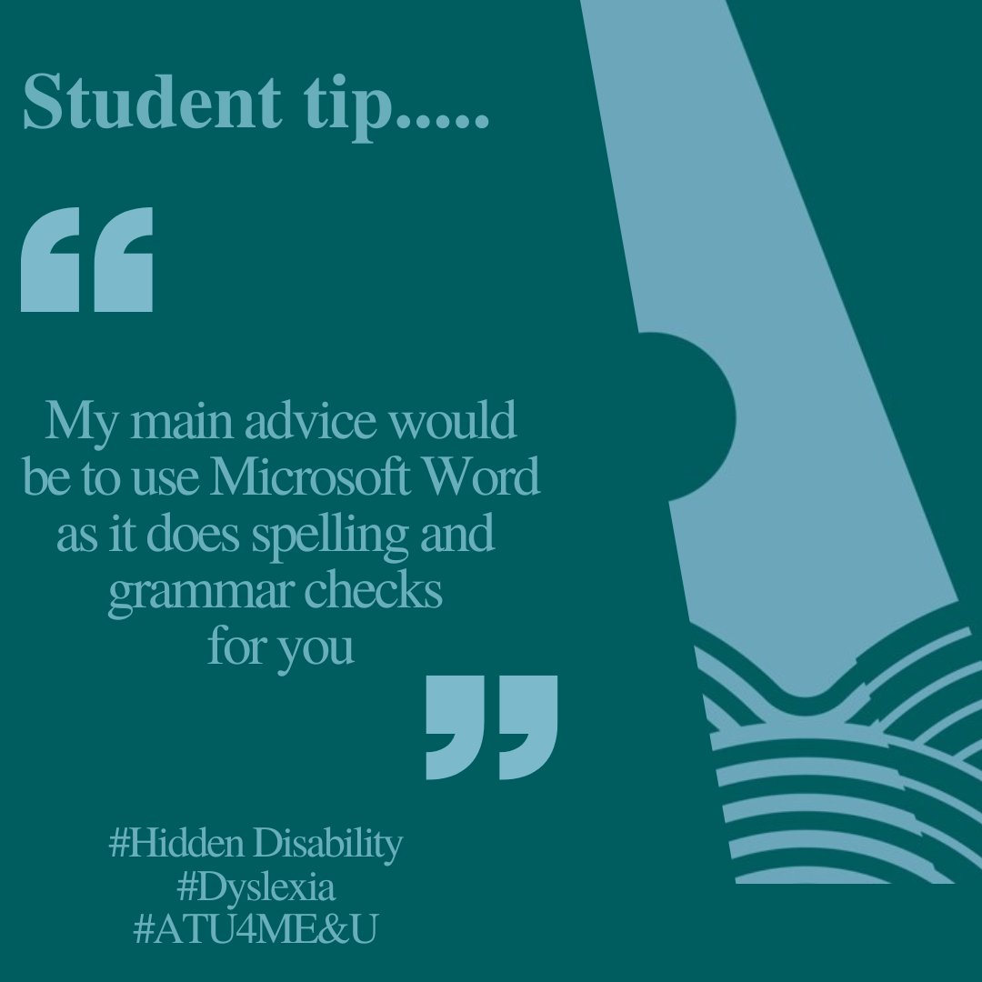 atuhealthysligo's tweet photo. We asked dyslexic students to give advice that might help other dyslexic students. Swipe to see what they had to say ➡️➡️➡️
#dyslexia #hiddendisabilty https://t.co/GTulk7xQFq