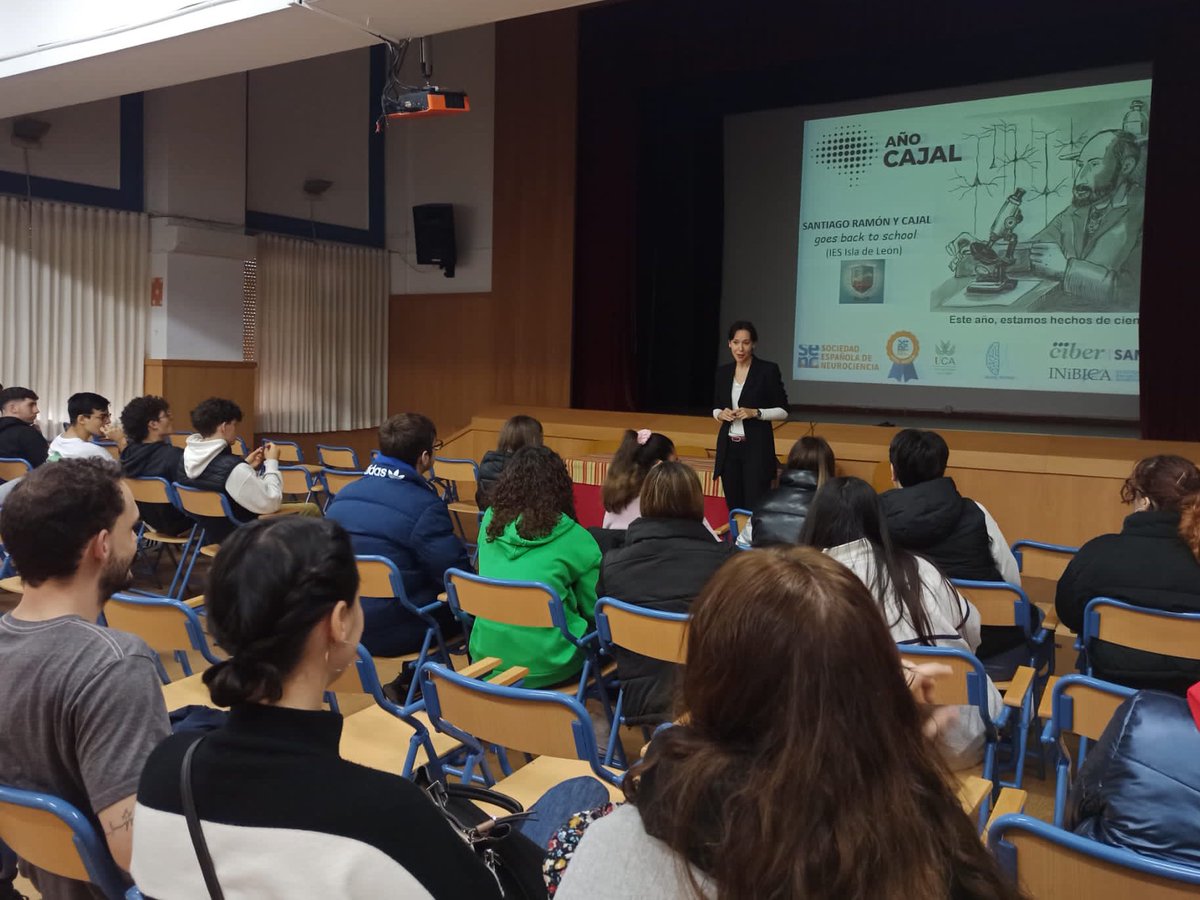 Today our research group is in San Fernando at IES Isla de León <a href="/IES_IslaDeLeon/">IES Isla de León</a> to commemorate Santiago Ramón y Cajal and his contribution to Neuroscience 🧠🔬 #AñoCajal <a href="/SENC_/">SENC</a> <a href="/comorpd/">LTC_CoMorPD</a> #LaNCE <a href="/univcadiz/">Universidad de Cádiz</a> <a href="/INiBICA_IIS/">INiBICA</a> @CIBER_SAM