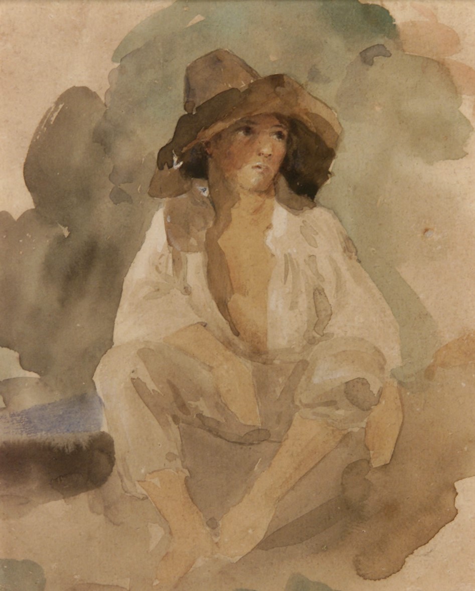 lincmuseumusher's tweet photo. Peter De Wint, Sketch for A Boy Seated.
Another watercolour for this week’s #CollectionsFromTheCollection
This portrait depicts a boy seated on the ground wearing a wide brimmed hat. The combination of colours results in a moody atmosphere.
#WhatsOnLincoln #Watercolour https://t.co/2TX7UIsKAq