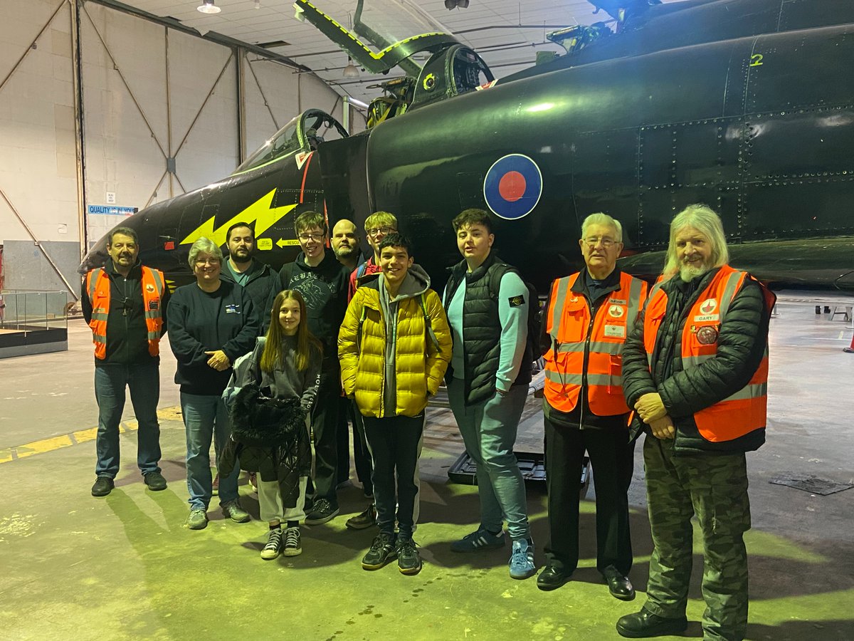 Cadets from 1223 visiting South Wales Aviation Museum last weekend