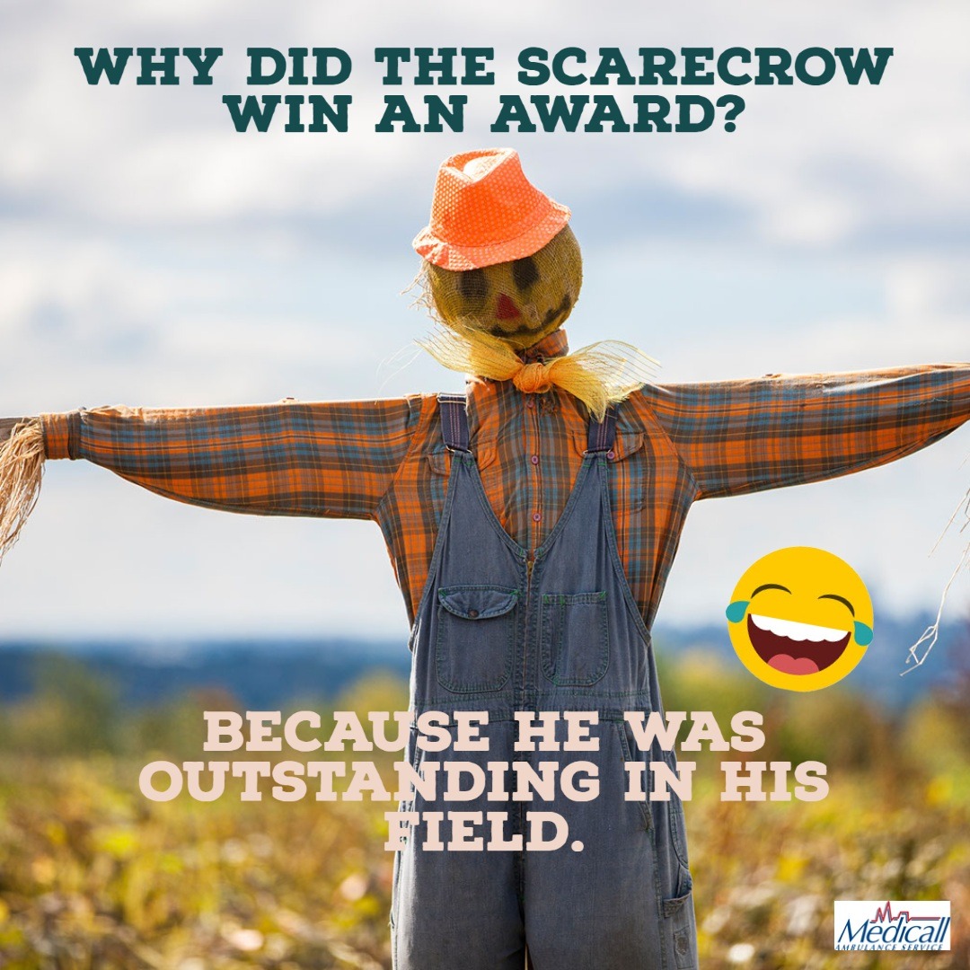 MedicallAmb's tweet photo. Here Is A little Something To Brighten Up Your Monday
#badjokemonday
#dadjoke #cracker #medicallambulance #badjokes #mondayhumour #keepsmiling #happymonday #newweek #scarecrow https://t.co/5YoEhbllcd