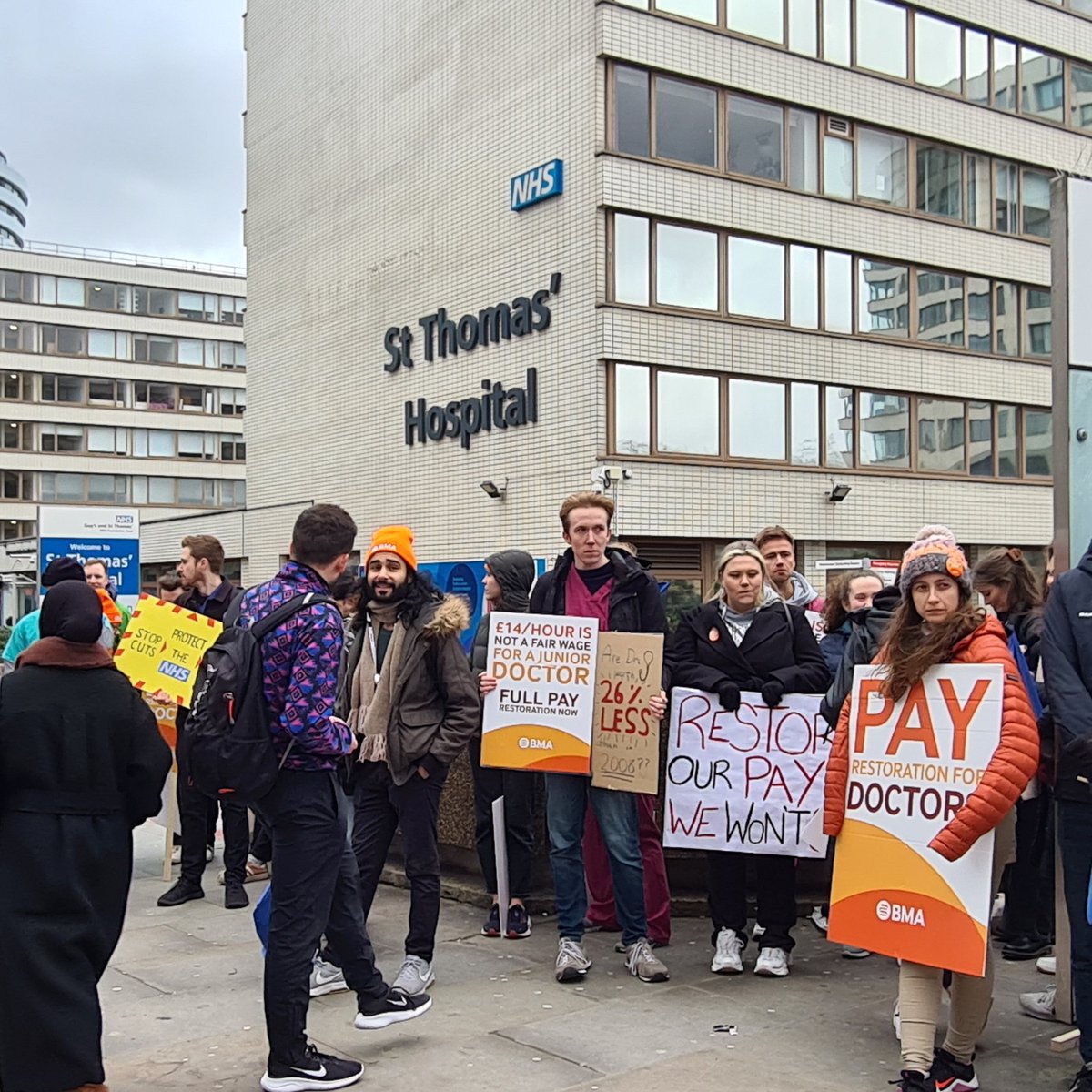 Junior Doctors in England are taking strike action to restore pay. Under the Conservatives they graduate with up to £100k debt but their real pay has been falling for a decade. I trust Junior Doctors. I'm backing them. #JuniorDoctorsStrike #SOSNHS