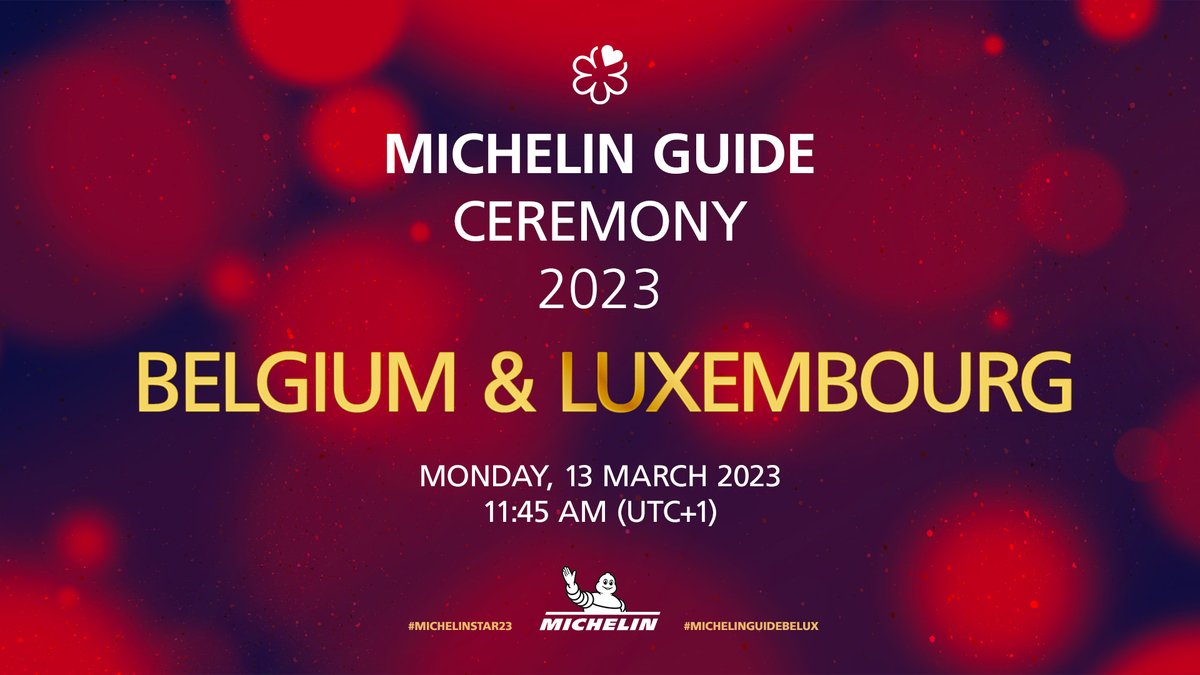 𝕄𝕀ℂℍ𝔼𝕃𝕀ℕ 𝔾𝕌𝕀𝔻𝔼 ℂ𝔼ℝ𝔼𝕄𝕆ℕ𝕐 𝟚𝟘𝟚𝟛

Today we will also follow @MICHELINgidsBNL Ceremony 2023 Belgium & Luxembourg.

#themastercooksofbelgium #mastercooks #youngmasters #michelinguide #belgium
