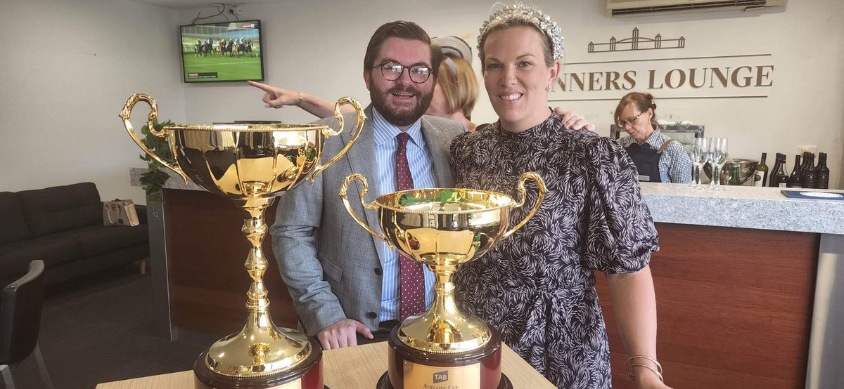 I wasn’t expecting to accept the Adelaide Cup today but I probably should have. Such a pleasure to be there on behalf of Sandy McGregor, <a href="/pearsejmorgan/">Pearse Morgan</a>, <a href="/BrianJohnston24/">Brian Johnston</a>, <a href="/FHoulahan/">Fran Houlahan</a> and other connections. A class act by Rebel Racer and <a href="/YargiRacing/">Yargi Racing</a>.