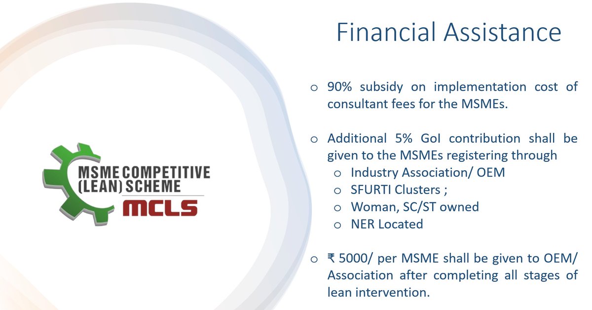 vikasmnpc's tweet image. #MSME_Competitive_Lean_Scheme

Website:  lean.msme.gov.in

#MSMEs #UDYAM #MoMSME