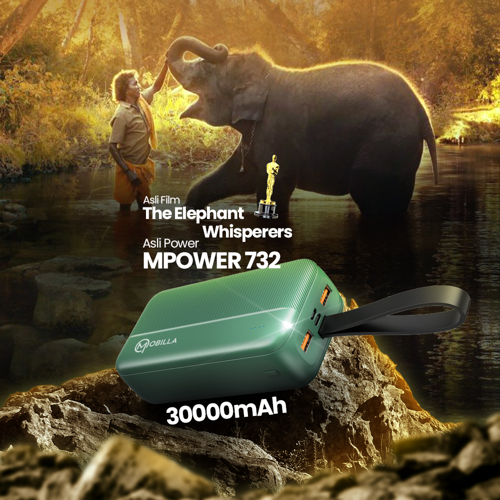 Mobilla0fficial's tweet photo. The Elephant Whisperer film shows us the power of forming bonds with others. A 30,000mAh power bank helps us stay connected by keeping our devices charged, allowing us to maintain those important relationships.
.
.
#mobilla #harpalkeliye #PlayYourWay #pyw #ocsar #Oscars2023 #Oscars23 #Oscars #AcademyAwards #AcademyAwards2023