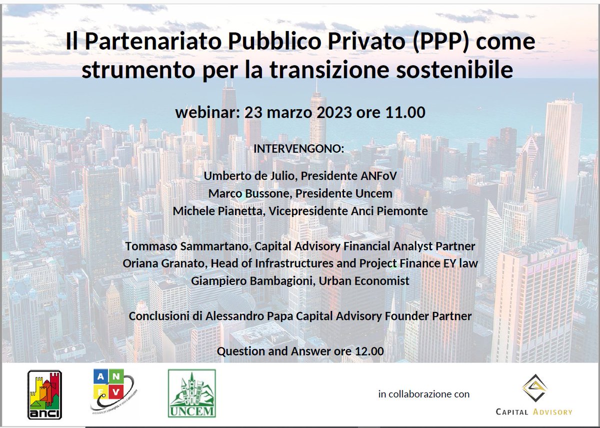 ANFoV1's tweet photo. Convegno @ANFoV1   con @ANCIPiemonte  e @MontagnaUncem  sul Partenariato Pubblico-Privato. 23 Marzo h.11 su piattaforma Teams, per tutte le info https://t.co/u2bqj7tXNa https://t.co/eu4YLpMI5H