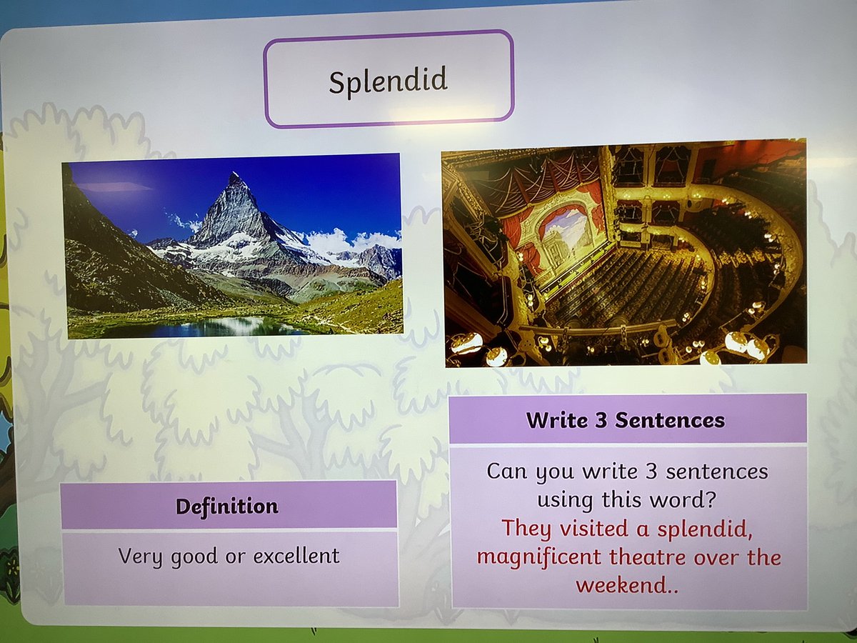 StAgnesY2's tweet photo. What a splendid day for word of the week!#stagnesenglish https://t.co/xxAJg4ejWm