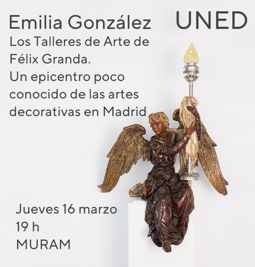 ExpoCapuz's tweet photo. Continúa el ciclo de conferencias en el MURAM. Próximo jueves 16, la profesora de Historia del Arte UNED, Emilia González Martín del Río, nos hablará sobre “Los Talleres de Arte Félix Granda. Un epicentro poco conocido de las artes decorativas en Madrid”.
#expocapuz https://t.co/g56JZT0oSe