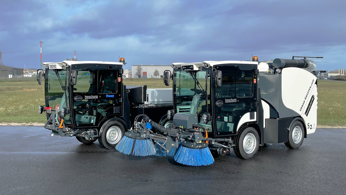 BoschungGroup's tweet photo. Get ready for spring with our Urban-Sweeper S2.0 and Pony P3.0. No more endless debris collection or hazardous messes. Plus, they're super fun to drive - so put on your dust boots and get ready for a clean sweep! #municipalities #getreadyforspring https://t.co/3Vzn3clUrk