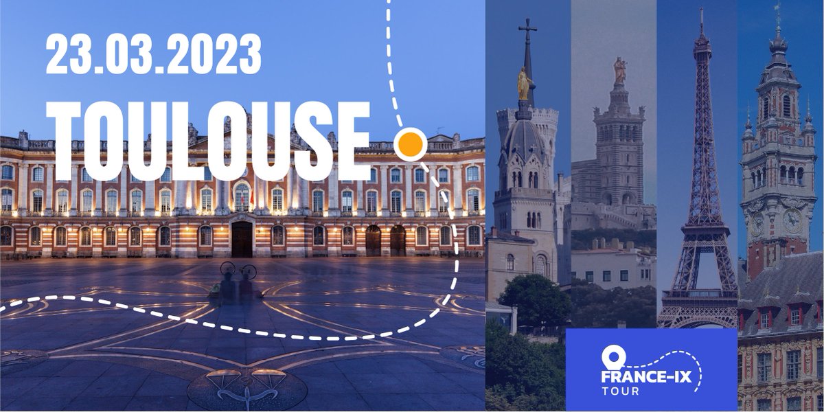 📅 [#EVENEMENT] Save The Date pour le troisième arrêt du France-IX Tour : direction Toulouse, le 23 mars, pour un petit déjeuner / workshop : « #Peering &amp; accès au #Cloud : comment optimiser votre connectivité grâce à France-IX ? »

👉urlr.me/WwTPQ 

#franceixtour