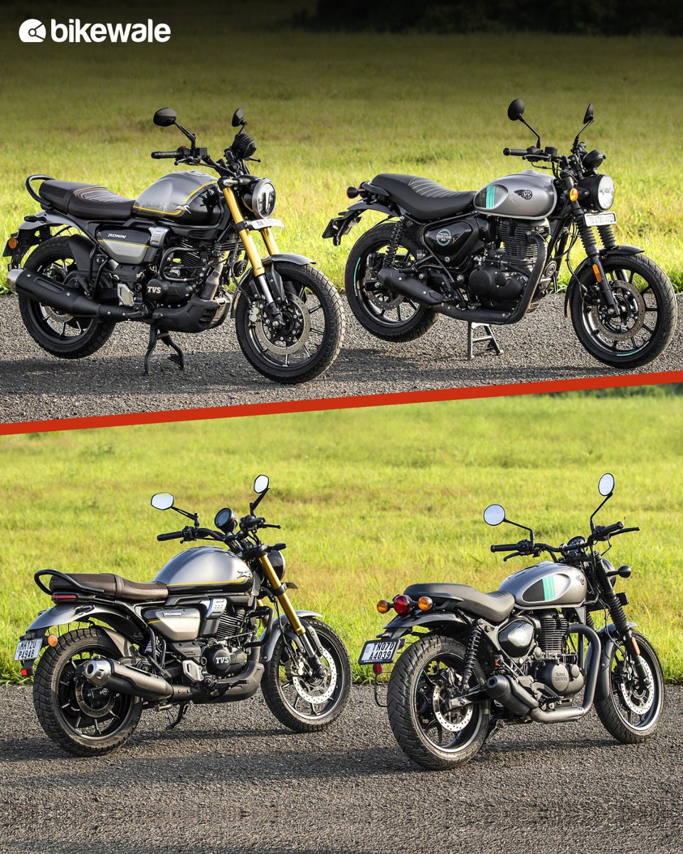 BikeWale's tweet photo. The #Hunter350 and the 
#Ronin225 have the same goal. Both these motorcycles aim to hook a buyer looking for a modern bike but with some tasteful sprinkling of retro charm. 
For more details: https://t.co/8pBtbBgZiS

#BWPhotos https://t.co/j9FLgrGS3i