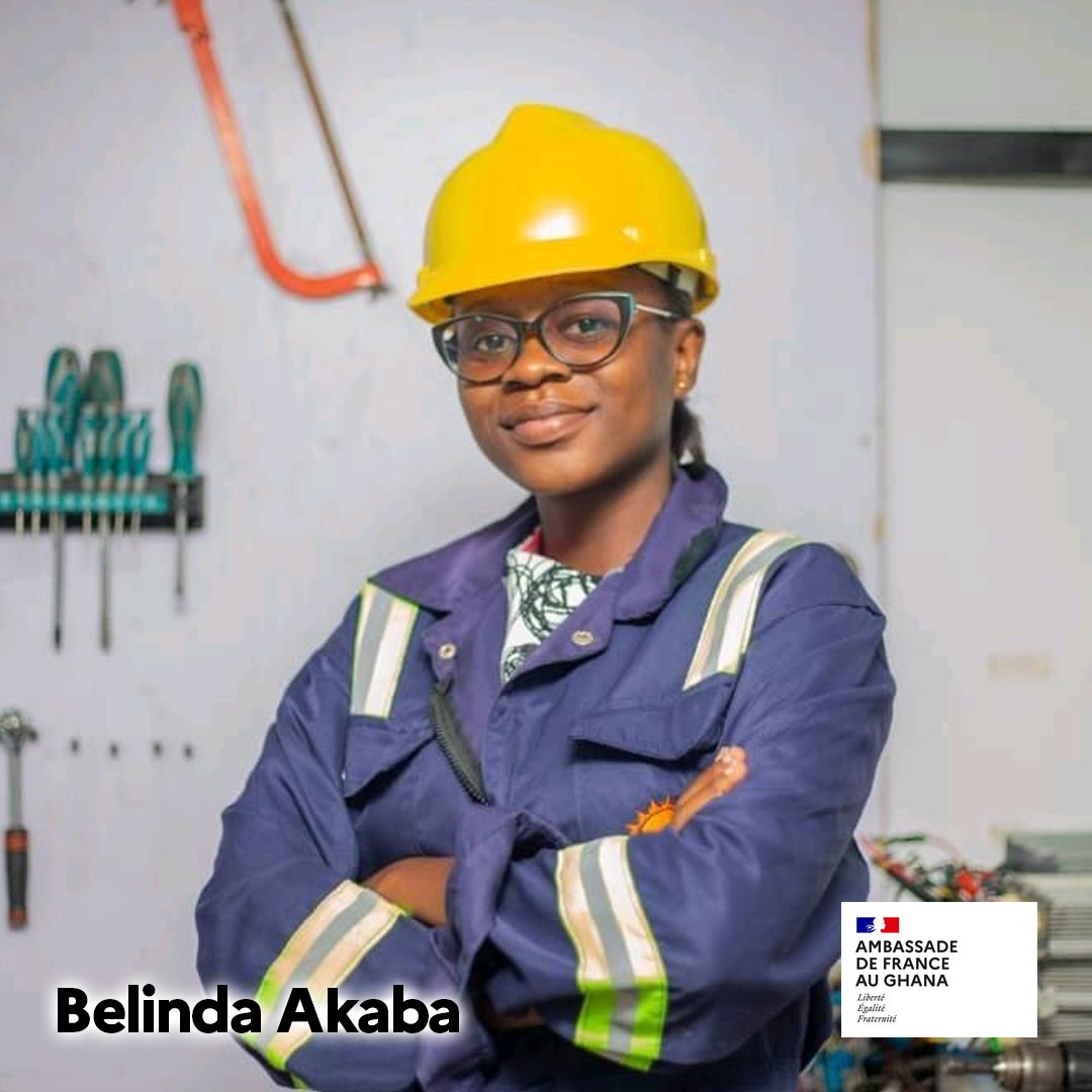 FranceandGhana's tweet photo. #1DAY1WOMAN👸🏿
@AkabahCarl is the Operations Manager at @SolarTaxiGh & an Electric Vehicle #Engineer. She won the hardware engineer of the year 2021 from @gh_ladiesintech. She is on the mission to #inspire the next #generation of 👩🏾 who wish to pursue a future in #STEM!
#IWD2023 https://t.co/MDh3N49xMq