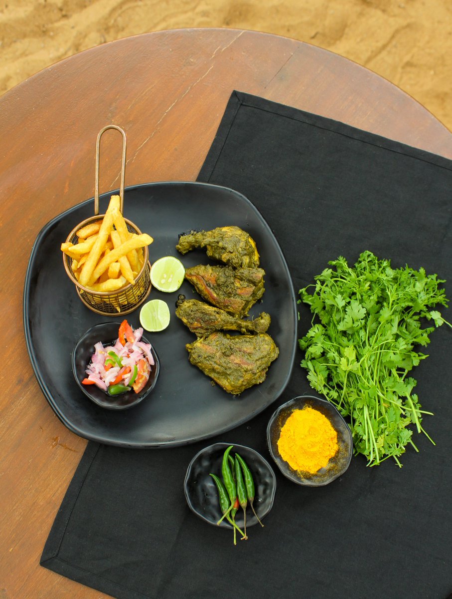CalamariBB's tweet photo. @calamaribb's chicken cafreal is a traditional Goan indulgence you shouldn't miss. Slow-cooked with coriander, chillies, and a mix of spices, it has a delicious blend of flavours that are sure to satisfy your appetite. 

We're open everyday from 12 noon to 11:00 pm. https://t.co/B7MJVqGfWU