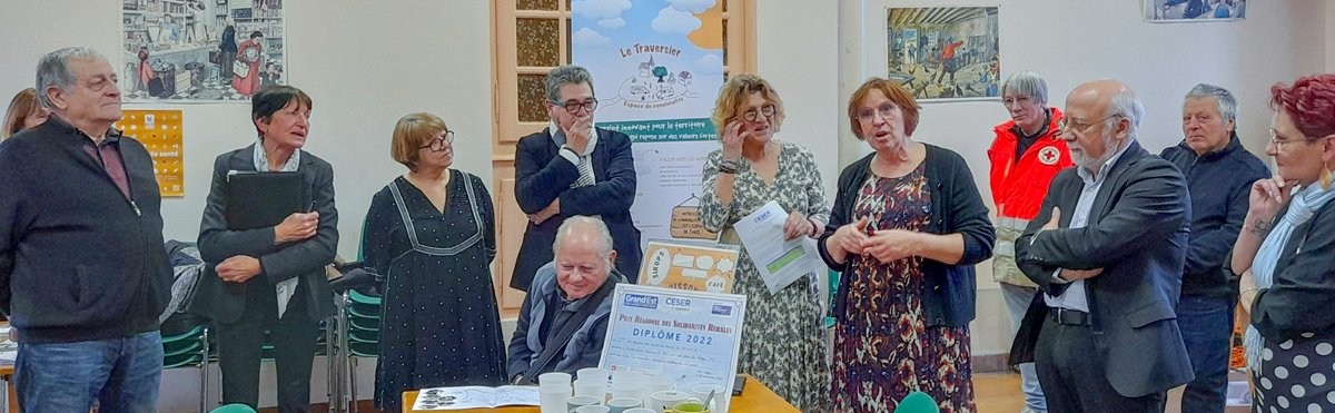 cesergrandest's tweet photo. #PRSR : visite des lauréats à Mont Lès Lamarche (88) 
visite du jury du #CESER suite à l'attribution du deuxième prix régional des solidarités rurales. La reconnaissance du travail de proximité effectué par l'équipe de Le traversier @peplorest / #Vosges https://t.co/fztAQX3I5g