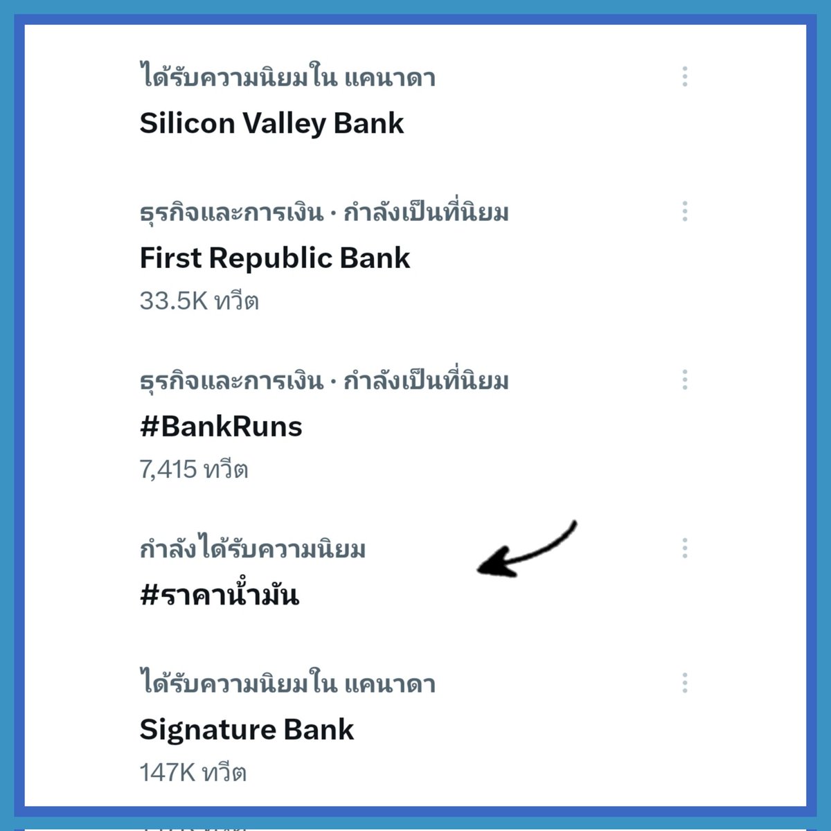 DrBorisutS's tweet image. ลงทุกข่าว​ แต่ลงแล้วดีมีข่าวเดียว

#BankRuns
#BankCrisis
#TopTweets